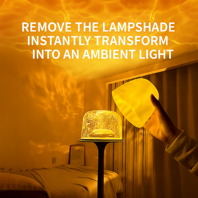 Water Ripple Table Lamp – Romantic Ambient Light with Remote Control