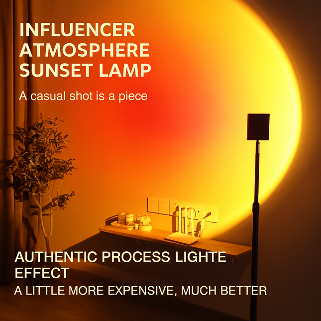 Sunset Floor Lamp – Ambient Lighting for Room & Photography