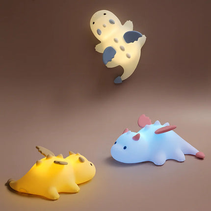 Magnetic Dinosaur Night Light – Creative Silicone Dragon Lamp, Animal-Themed Bedside & Decorative Atmosphere Light