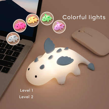 Magnetic Dinosaur Night Light – Creative Silicone Dragon Lamp, Animal-Themed Bedside & Decorative Atmosphere Light