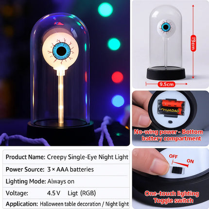 Glowing One-Eyed Night Light – LED Halloween Lantern, Ghost Festival Party Decoration, Atmospheric Ornament