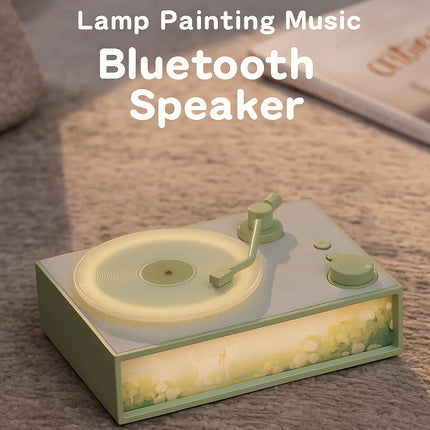 Retro Vinyl Bluetooth Speaker Aromatherapy Night Light Wireless Plug-in Audio with Radio Function