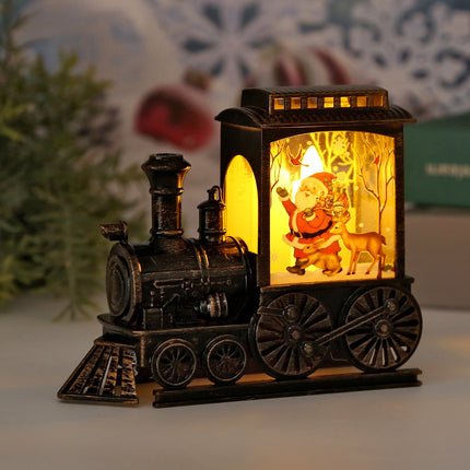 Christmas train snow globe with music


