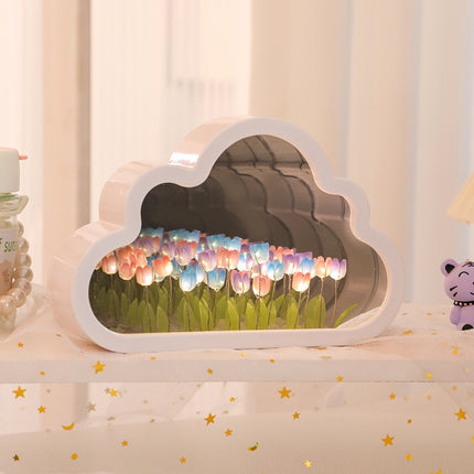Cloud shaped mirror lamp

