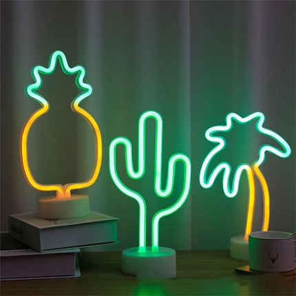 Cross-Border Desktop Neon Light – Decorative Modeling Lamp for Girl’s Room, Festive Atmosphere Night Light Ornament