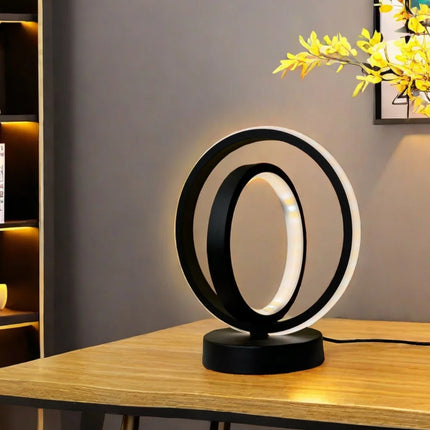 Contemporary Double Ring Lamp

