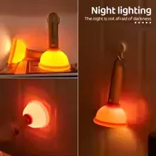 Creative toilet plunger lamp


