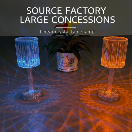 Crystal clear glass lamp

