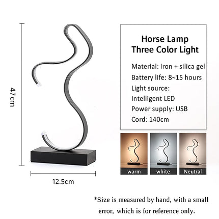 Curved LED desk lamp

