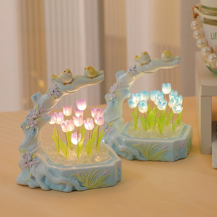 Cute bird tulip night light

