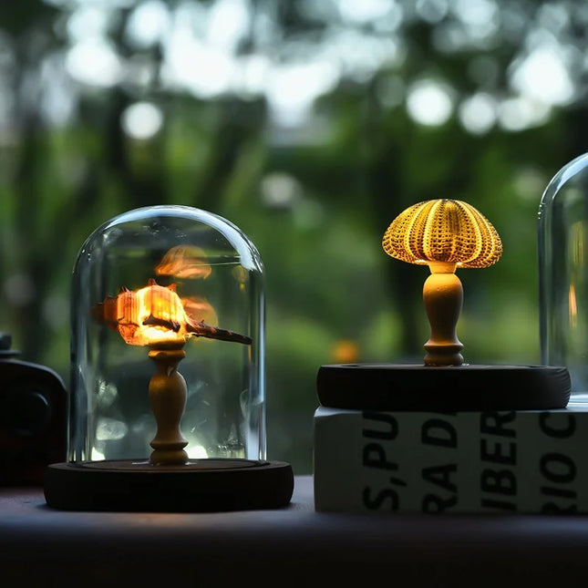 DIY sea urchin night light