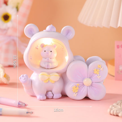 Deer shaped pen holder with light

