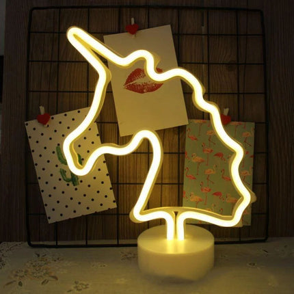 Cross-Border Desktop Neon Light – Decorative Modeling Lamp for Girl’s Room, Festive Atmosphere Night Light Ornament