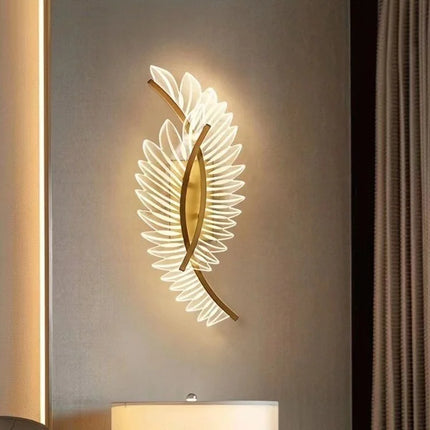 Eco-friendly leaf wall sconce

