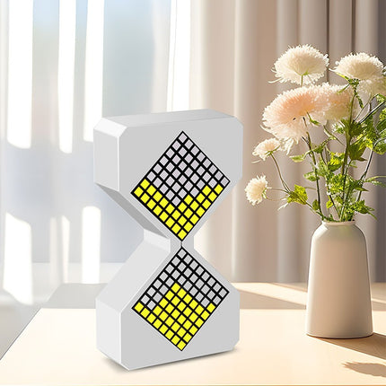 Electronic hourglass desk decor

