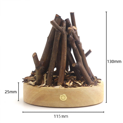 Faux flame campfire lamp

