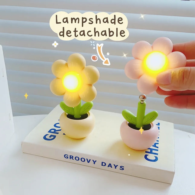 Flower pot night light for kids

