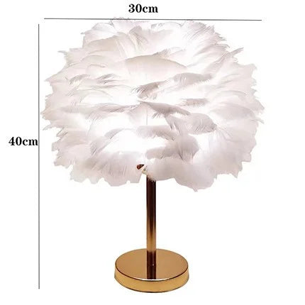 Fluffy Feather Table Lamp

