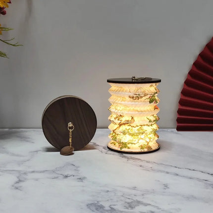 Folding Art Deco Paper Lamp

