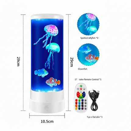 Large Jellyfish Lamp – USB Colorful LED Color-Changing Simulation Aquarium Night Light for Home & Desktop Decor