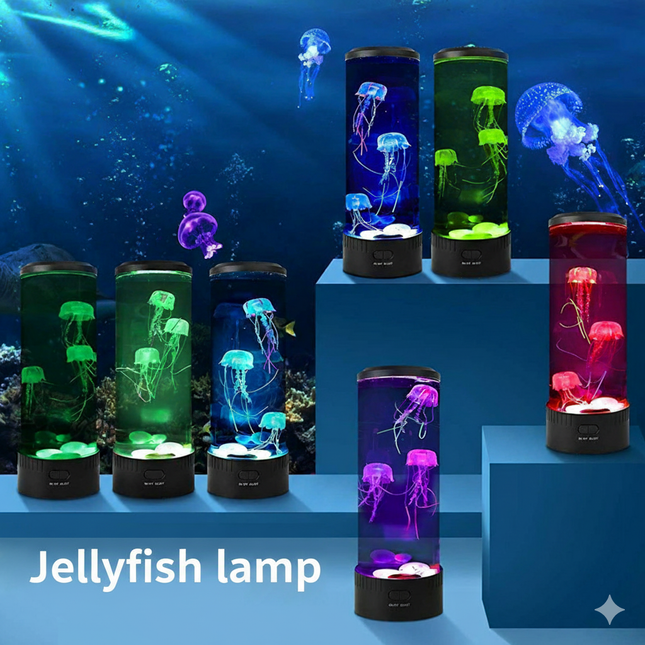 Large Jellyfish Lamp – USB Colorful LED Color-Changing Simulation Aquarium Night Light for Home & Desktop Decor