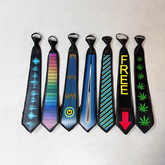 Glowing LED necktie

