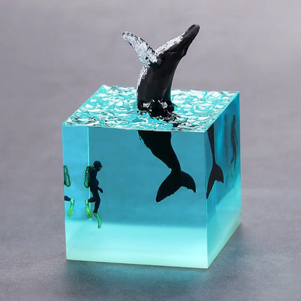 Handcrafted Whale Resin Lamp

