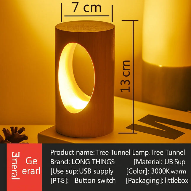 Handcrafted Wooden Hollow Light

