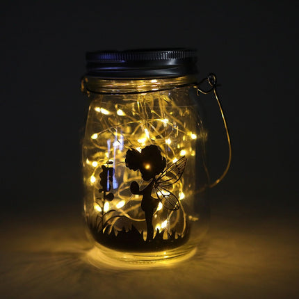 Jar fairy night table lamp