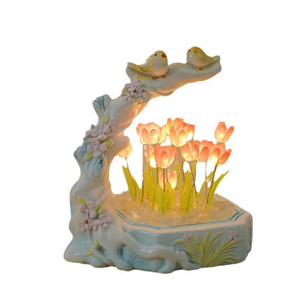 Kawaii bird tulip lamp

