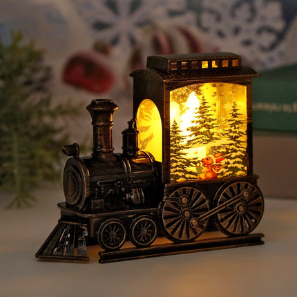 LED Christmas train snow globe

