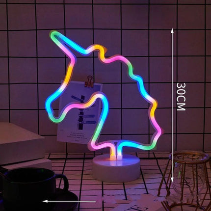 Cross-Border Desktop Neon Light – Decorative Modeling Lamp for Girl’s Room, Festive Atmosphere Night Light Ornament