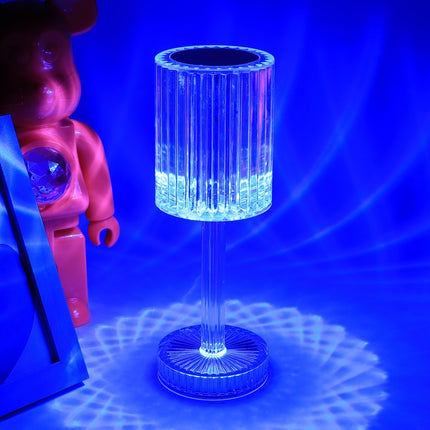 LED crystal clear bedside lamp


