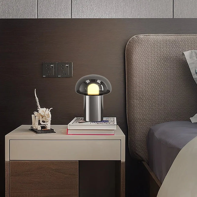 LED mushroom table lamp
