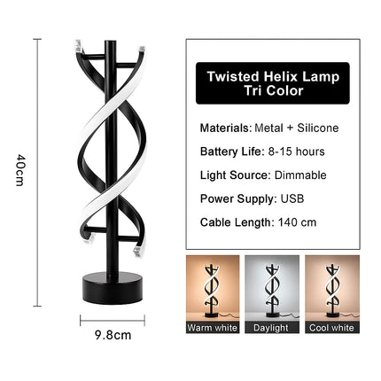LED swirl table light

