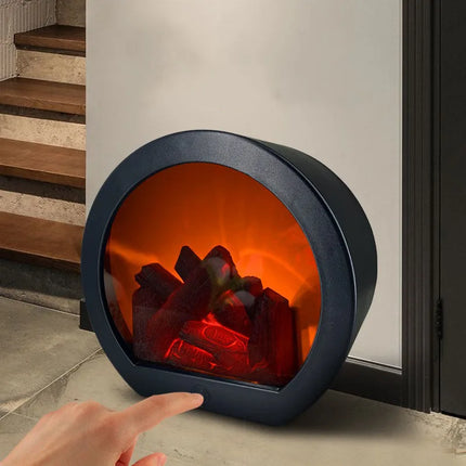 LED tabletop fireplace lamp

