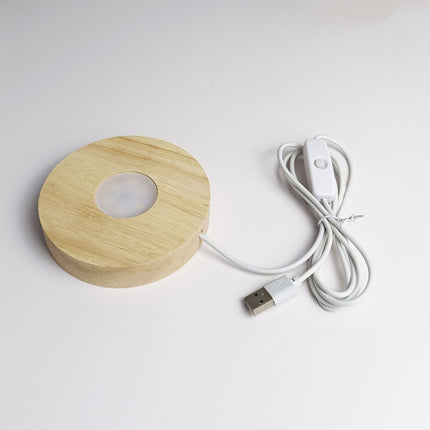 LED wood base with remote

