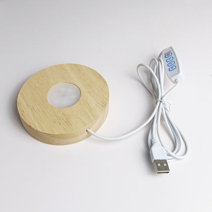LED wood display stand for models

