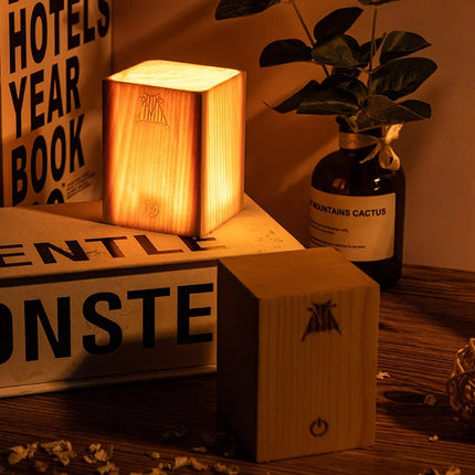 LED wooden table lamp