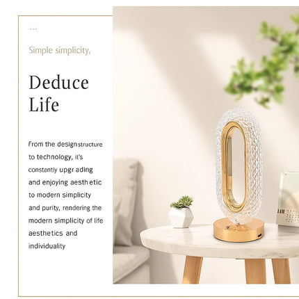 Led crystal oval decorative light

