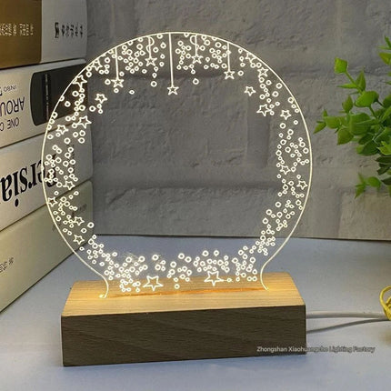 Wooden Base Handwritten Night Light – Luminous Beech Desktop Message Board Lamp for Creative Notes, Graffiti & Gift Writing Desk Lamp