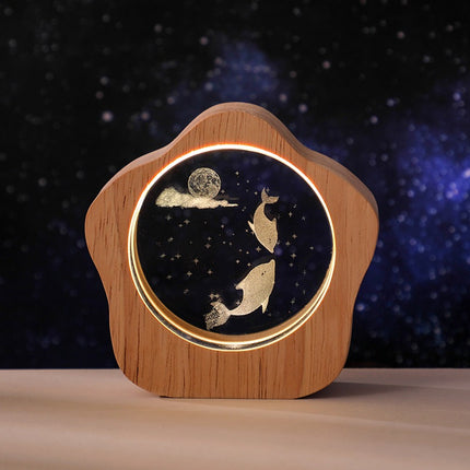 Magnetic floating 3D crystal ball

