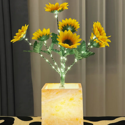 Marble Base Flower Lamp

