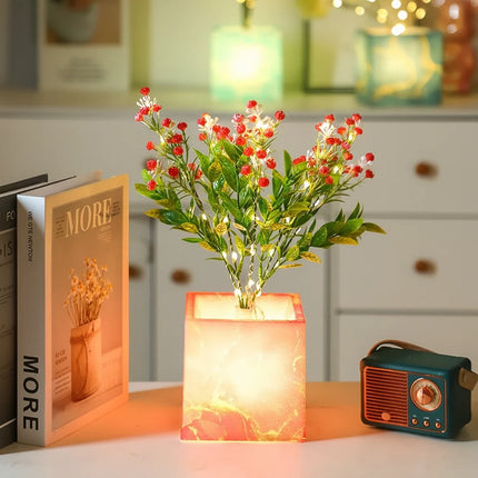 Marble Flower Table Lamp

