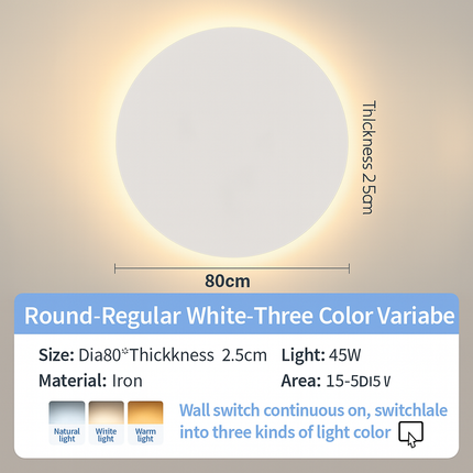 Matte black round wall light IP65

