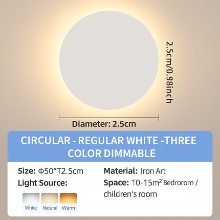 Motion sensor round wall light

