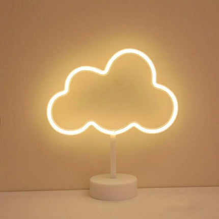 Cross-Border Desktop Neon Light – Decorative Modeling Lamp for Girl’s Room, Festive Atmosphere Night Light Ornament