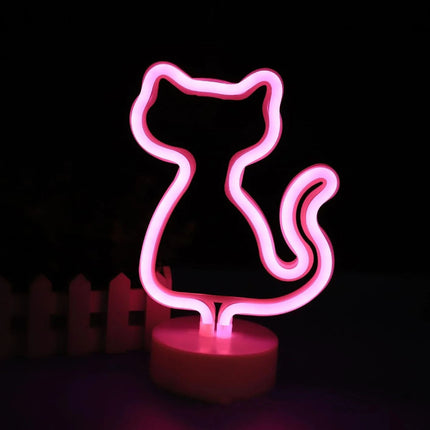 Cross-Border Desktop Neon Light – Decorative Modeling Lamp for Girl’s Room, Festive Atmosphere Night Light Ornament