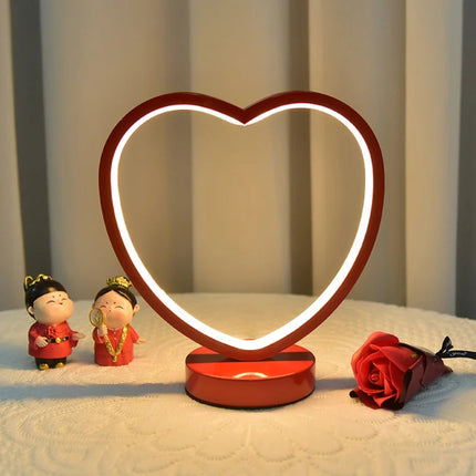 Creative Red Wedding Table Lamp Bridal Room Decoration Bedside Dowry Lamp Gift for Bride