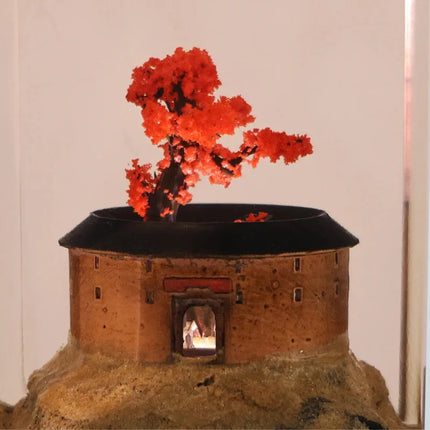 Chinese Style Big Fish Begonia Resin Night Light 3D Relief Craft Ornament Creative Bedroom Atmosphere Decoration